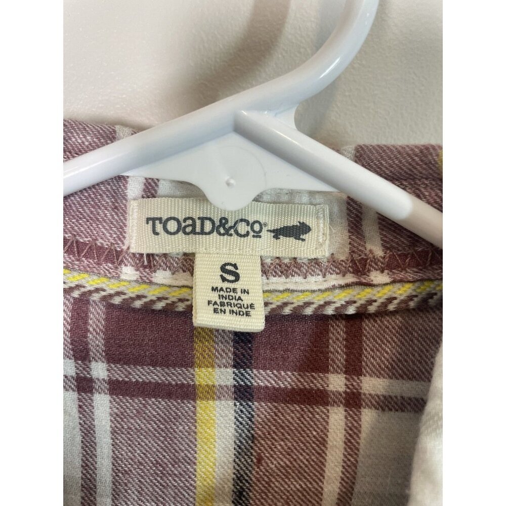 Toad & Co Cairn Ls Shirt Size S Plaid Button Up Casual Fall Long Sleeve Collared View 2